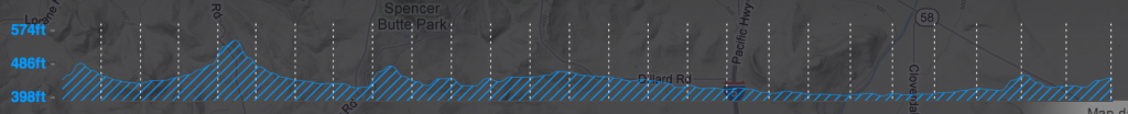 Eugene Marathon elevation map