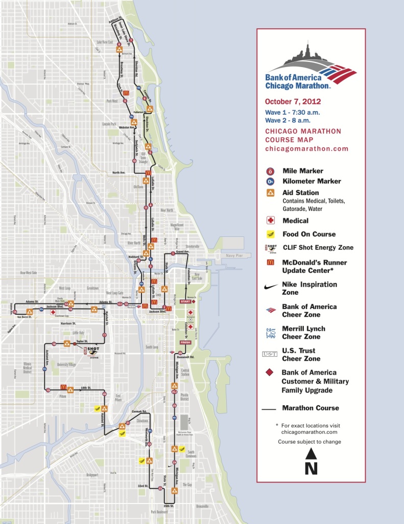 Bank of America Chicago Marathon Course Map Jonathan Farrell